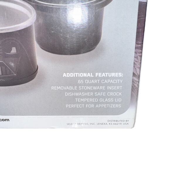 Star Wars .65 Quart Mini Crock Pot Darth Vader Removable Stoneware Insert NIB - Picture 3 of 3